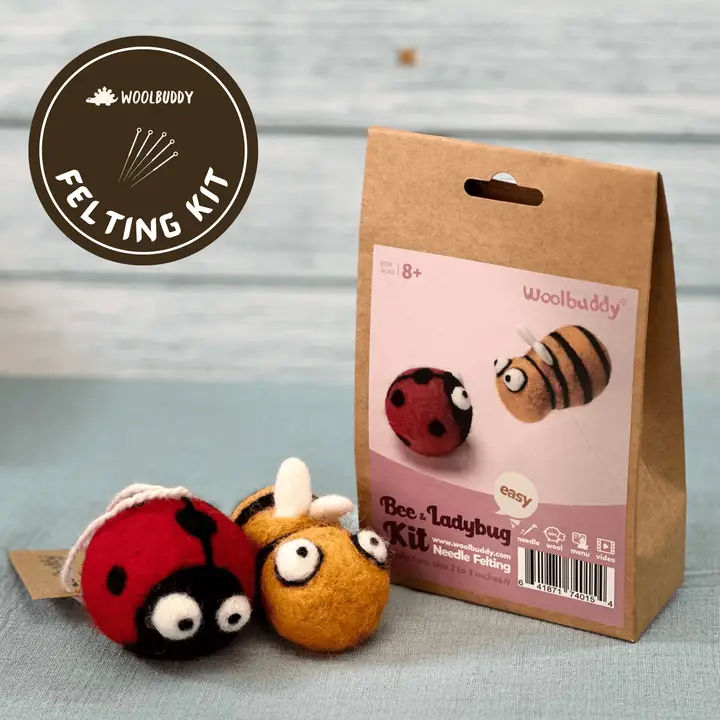 [18125] Needle Felting Bee and Ladybug Kit