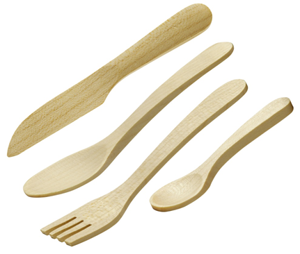 [18144] Wood Cutlery Set