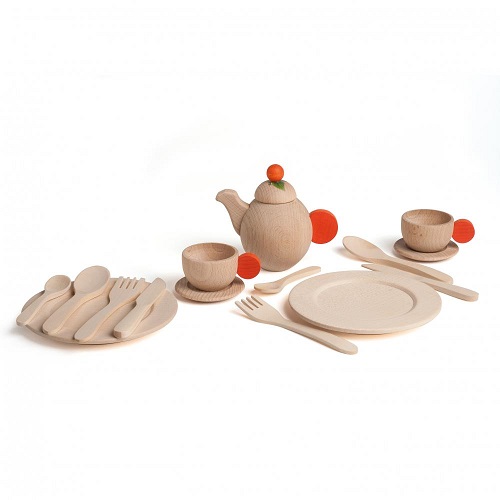 [18146] Wood Crockery Set