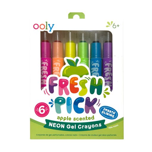 [19282] Fresh Pick Apple Scented Gel Crayons - Set of 6