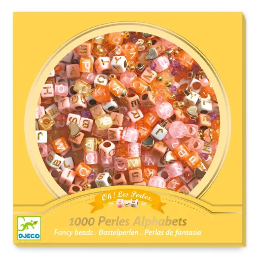 [19713] Alphabet Beads / Gold