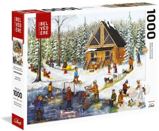 [20221] 1000pc Winter at the Log Cabin