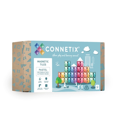 [20251] CONNETIX Pastel Rectangle Pack - 24 Pieces