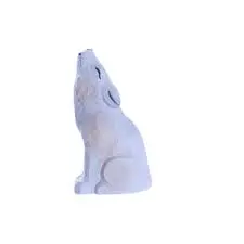 [20629] Arctic Wolf Animal Toy - Wooden  