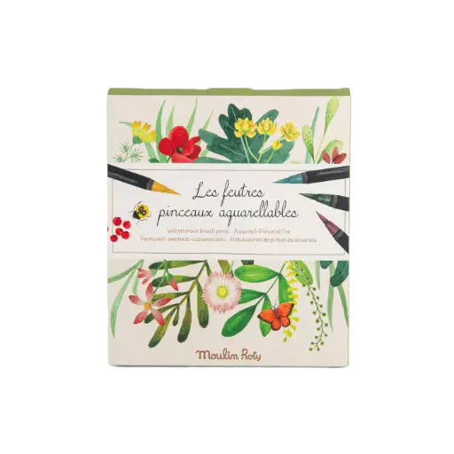 [21339] 12 Watercolour Brush Pens - Moulin Roty
