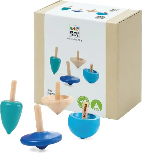 [21411] Mini Spinning Tops  - Plan Toys