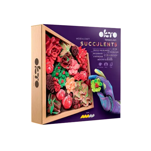 [21651] Wood & Craft - Succulents - Passion