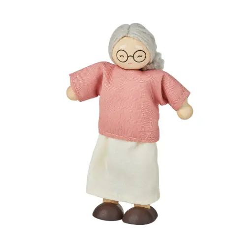 [21697] Grandmother Dollhouse Figurine - Fair Skin Tone
